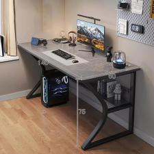 Gamer asztal minőségi íróasztal szürke 140x60x75 cm OTC-G2 íróasztal