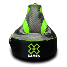  Gamer babzsákfotel fekete-zöld, 90*90*100 cm bútor