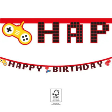 Gamer Gaming Party Happy Birthday felirat FSC 2 m party kellék