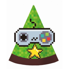 Gamer Játék Game On party kalap, csákó 6 db-os party kellék