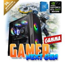  Gamer Next Gen Gamma 14.gen konfiguráció - i5-14600KF, 32GB DDR5 6000MHz RGB RAM, 500GB M.2 (3000/3500), HDD nélkül, RTX 4060 Ti 8GB asztali számítógép