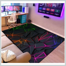 Gamer stílusú szőnyeg – neon geometriai mintával 120x180cm 75773953-120180 lakástextília