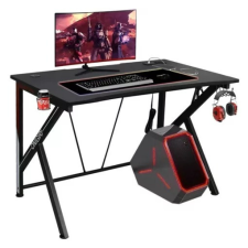  Gamer számítógépasztal pohártartóval és fejhallgató-akasztóval íróasztal