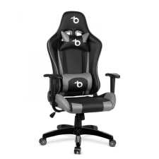 [] Gamer szék - derékpárnával, fejpárnával - szürke forgószék