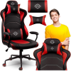 Gamer szék Katarina , ergonomikus , dönthető , eco bőr , piros és fekete - Sofotel