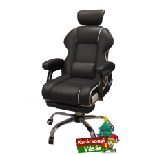 GamerElegance lábtartós szék fekete forgószék