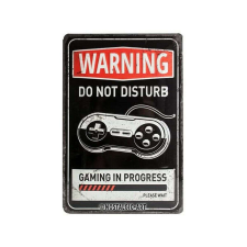 Gaming in progress fémképeslap borítékkal "Warning do not disturb" party kellék