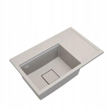 Gamma Quadro 8151 jobbos gránit mosogató, szifonnal, bézs, beépíthető mosogatótálca