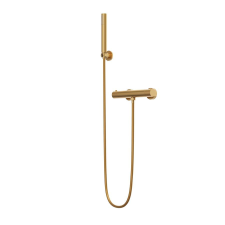 Gamma ROY PRO termosztatikus fali zuhany csaptelep, szálcsiszolt arany, beépíthető csaptelep