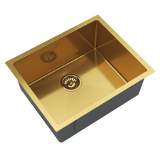 Gamma Stalowy S5444 egymedencés rozsdamentes acél mosogató, arany, beépíthető mosogatótálca