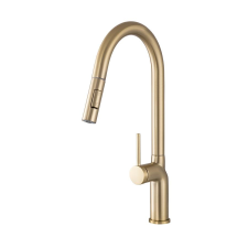 Gamma Vera konyhai csaptelep szálcsiszolt arany, beépíthető csaptelep