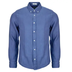 Gant Hosszú ujjú ingek REG GMNT DYED LINEN SHIRT Kék EU XL