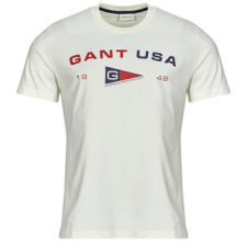 Gant Rövid ujjú pólók GRAPHIC SS T-SHIRT Fehér EU M férfi póló