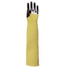 Ganteline kötött sárga kevlar karvédő, hő- és vágásbiztos_55 cm védőkesztyű