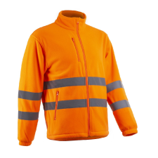 Ganteline Ritto cipzáros polár felső (HV narancssárga, 3XL) láthatósági ruházat