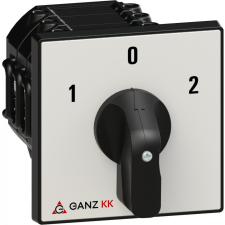 Ganz KK Ganz KK KK2-40-6006 kézi nyitott átkapcsoló, 1-0-2 állás, 3P, 40A, IP20/44, 690V, 15kW kapcsolható teljesítmény(AC-3,400V), 88x88x128mm ( Ganz 903-6006-601 ) villanyszerelés