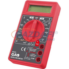 GAO 0652H Digitális mérőkészülék, diódavizsgálat, fekete / piros mérőműszer