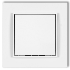 GAO 4100H MINI egypólusú kapcsoló, kerettel, fehér színben villanyszerelés