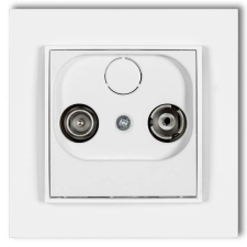GAO 4109H MINI TV aljzat (vég 2dB), kerettel, fehér színben villanyszerelés