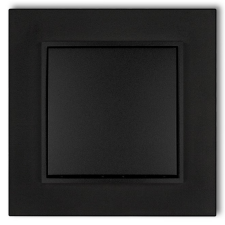GAO 4128H MINI egypólusú kapcsoló, kerettel, matt fekete színben villanyszerelés