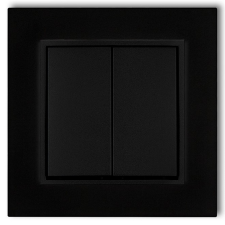 GAO 4129H MINI csillárkapcsoló, kerettel, matt fekete színben villanyszerelés
