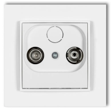 GAO 4170H MINI TV aljzat (átmenő 9dB) kerettel matt fehér villanyszerelés