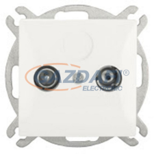 GAO 8709H OPAL süllyesztett RTV aljzat keret nélkül, fehér villanyszerelés