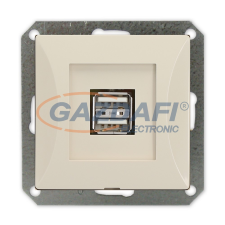 GAO 8750H OPAL süllyesztett dupla USB aljzat keret nélkül, bézs villanyszerelés