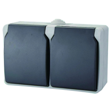 GAO Aquatop falonkívüli 2 férőhelyes dugalj vízszintes IP54 szürke villanyszerelés