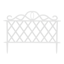 Garden Of Eden 11468L Virágágyás szegély / kerítés, 45 x 35 cm, fehér kerti dekoráció