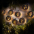 Garden Of Eden Felakasztható szolár fényfüzér - lánghatással - 8 gömb - 140 cm