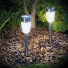 Garden Of Eden LED-es szolár lámpa - leszúrható - hidegfehér, fém - 230 mm 11259 kültéri világítás