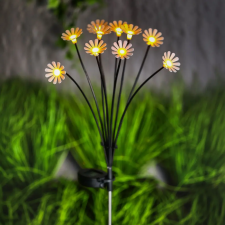 Garden Of Eden Leszúrható szolár lámpa - kamilla - 10 melegfehér LED - 80 cm (11272) kültéri világítás