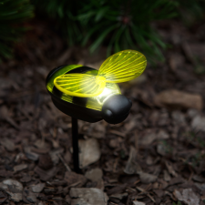 Garden Of Eden Leszúrható szolár lámpa - méhecske - 8 x 6,5 x 14 cm - Fehér LED kültéri világítás