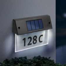 Garden Of Eden Szolár házszámfény - átlátszó plexi - hidegfehér LED - 18 x 20 cm kültéri világítás