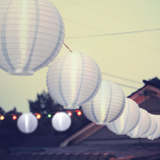 Garden of Eden Szolár lampion - fehér - hidegfehér LED - 21 cm kültéri világítás
