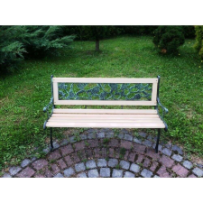 GardenLine Kerti pad, fém, fa, műanyag, 122x56x74 cm, Diana kerti bútor
