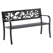  GardenLine kerti pad - rózsa - 125 x 53 x 77 cm - fekete kerti bútor