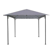GardenLine Kerti pavilon, fémkeret, szürke, 3x3x2,55 m, Elena kerti bútor