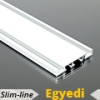 Gardinia - Alumínium függönysín (fehér) - 2 sor egyedi méretre gyártva