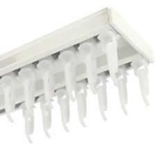 Gardinia Como - Alumínium függönysín szett (fehér) - 2 sor - 150 cm karnis, függönyrúd