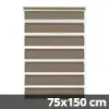 Gardinia EASYFIX sávos roló, dupla roló, mokka, ablakra: 75x150 cm