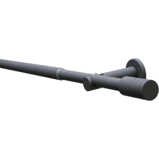 Gardinia Elba hengeres karniskészlet 1 pályás 16/19 mm kőszürke karnis, függönyrúd