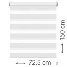 Gardinia Mini zebra roló - sávroló oldalfeszítéssel (Z720 fehér) ablakra: 72.5x150 cm lakástextília