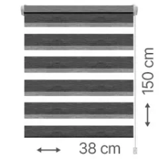 Gardinia Mini zebra roló - sávroló oldalfeszítéssel (Z724 hamuszürke) ablakra: 38x150 cm lakástextília