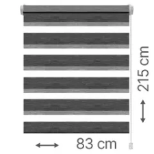 Gardinia Mini zebra roló - sávroló oldalfeszítéssel (Z724 hamuszürke) ajtóra, ablakra: 83x215 cm lakástextília