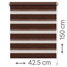 Gardinia Mini zebra roló - sávroló oldalfeszítéssel (Z725 csokoládébarna) ablakra: 42.5x150 cm lakástextília
