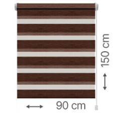 Gardinia Mini zebra roló - sávroló oldalfeszítéssel (Z725 csokoládébarna) ablakra: 90x150 cm lakástextília