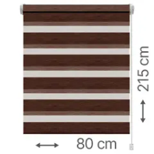 Gardinia Mini zebra roló - sávroló oldalfeszítéssel (Z725 csokoládébarna) ajtóra, ablakra: 80x215 cm lakástextília