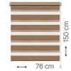 Gardinia Mini zebra roló - sávroló oldalfeszítéssel (Z728 mokka) ablakra: 76x150 cm